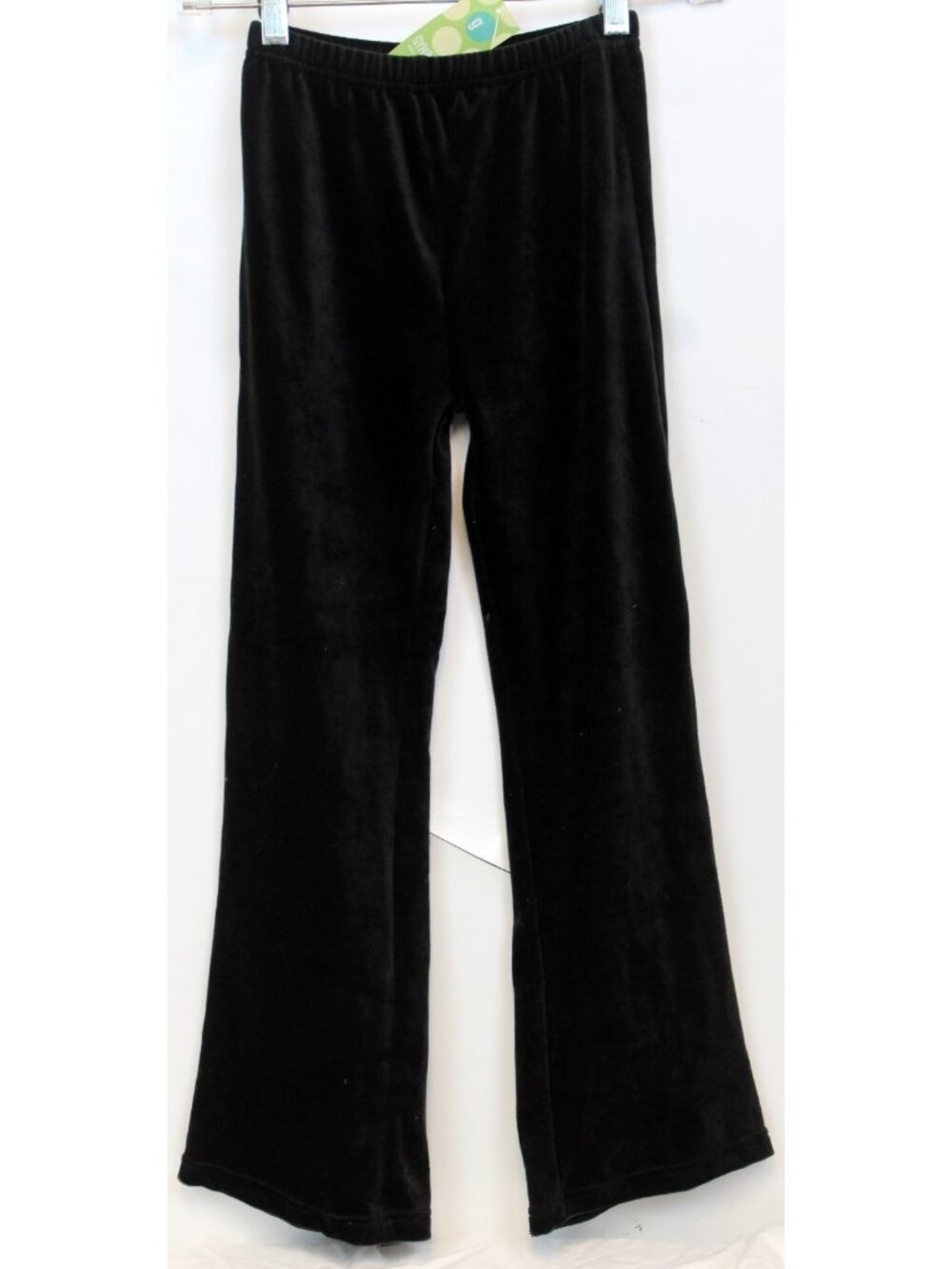 2003 Gymboree Holiday Magic Solid Black Velvet Pants sz 8 Stretch Elastic Waist